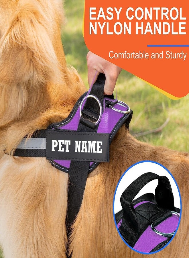 KIKA Pets No Pull Dog Harness with Name | Custom Dog Harness for Large Dogs, Extra Large Size (for Above 36 kg Dogs) Purple - Image 3